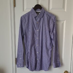 Banana Republic Men's Purple Gingham Shirt